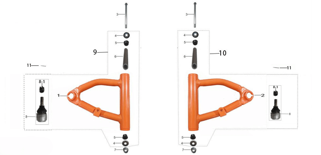 Рычаг передней подвески верхний