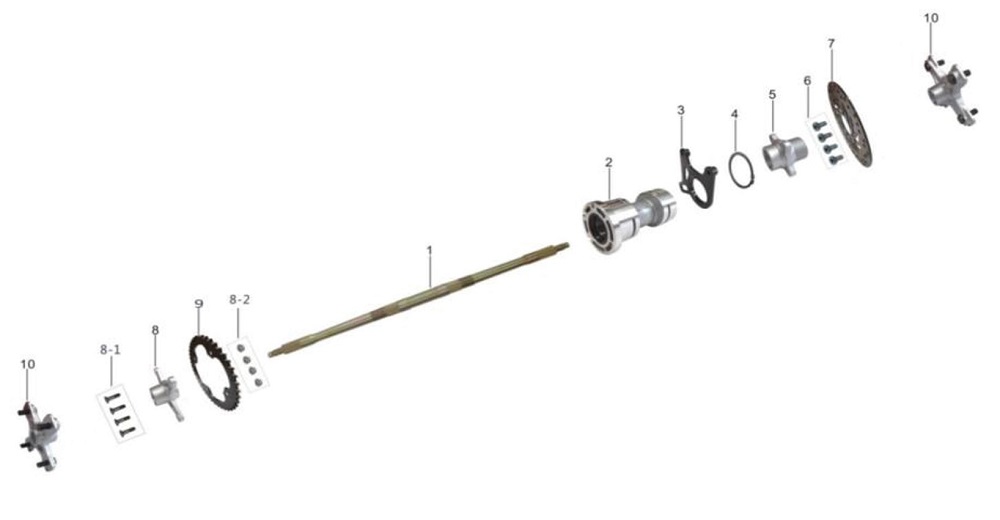 Ось задних колес