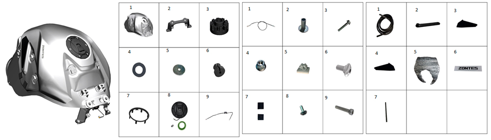 Бак топливный (серебристый)