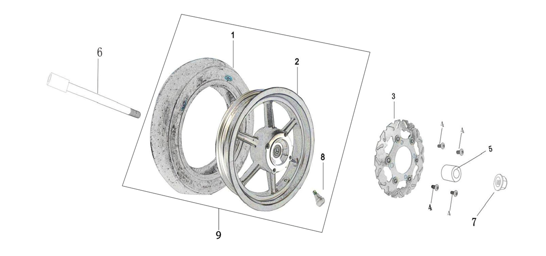 Переднее колесо