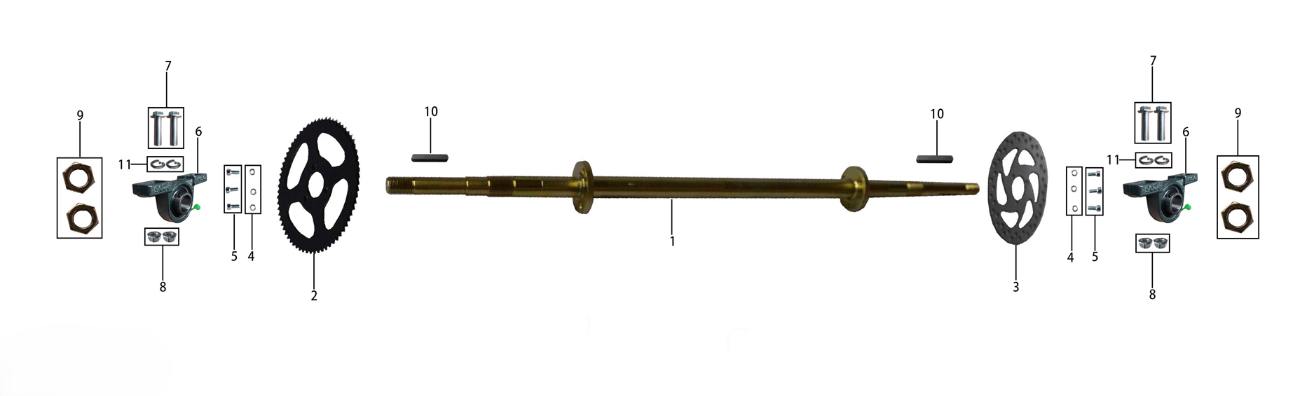 Ось задних колес