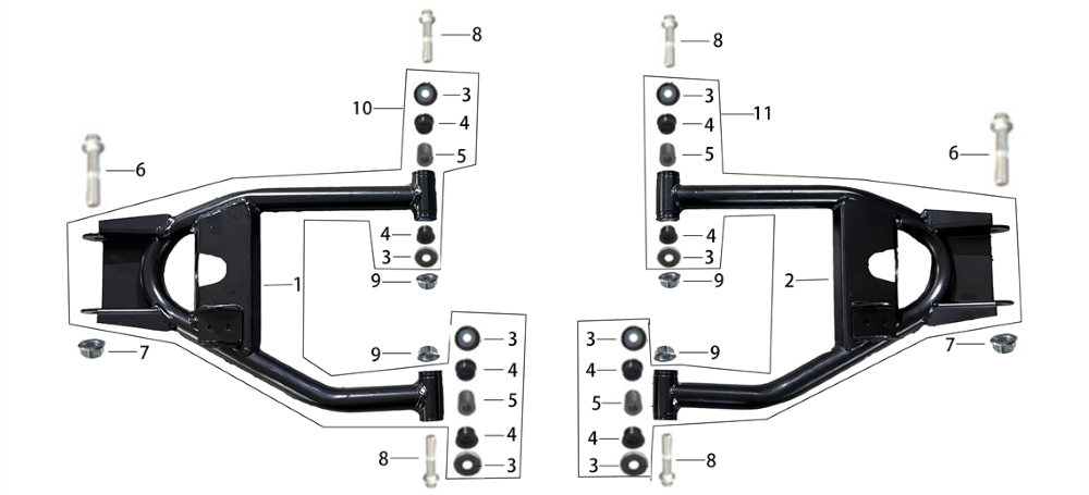 Рычаг задней подвески нижний