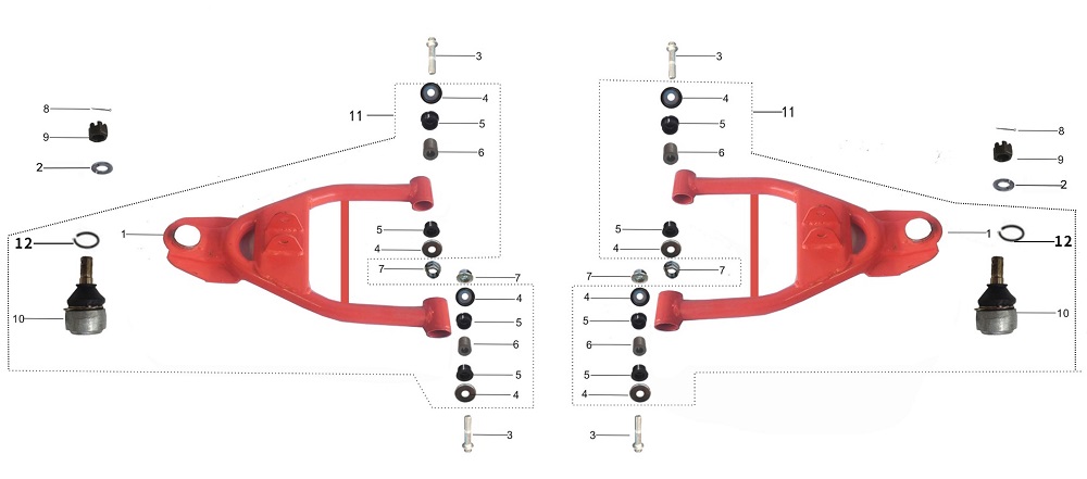 Рычаг подвески нижний