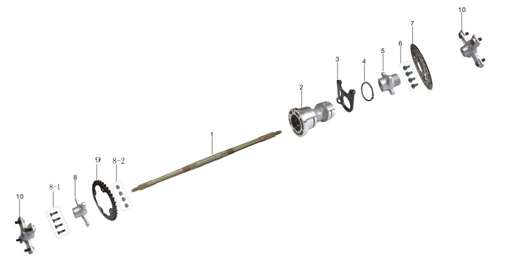 Ось задних колес