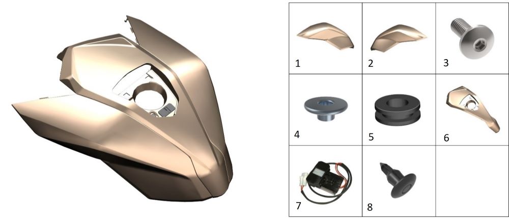 Обтекатели бака (золотой цвет)