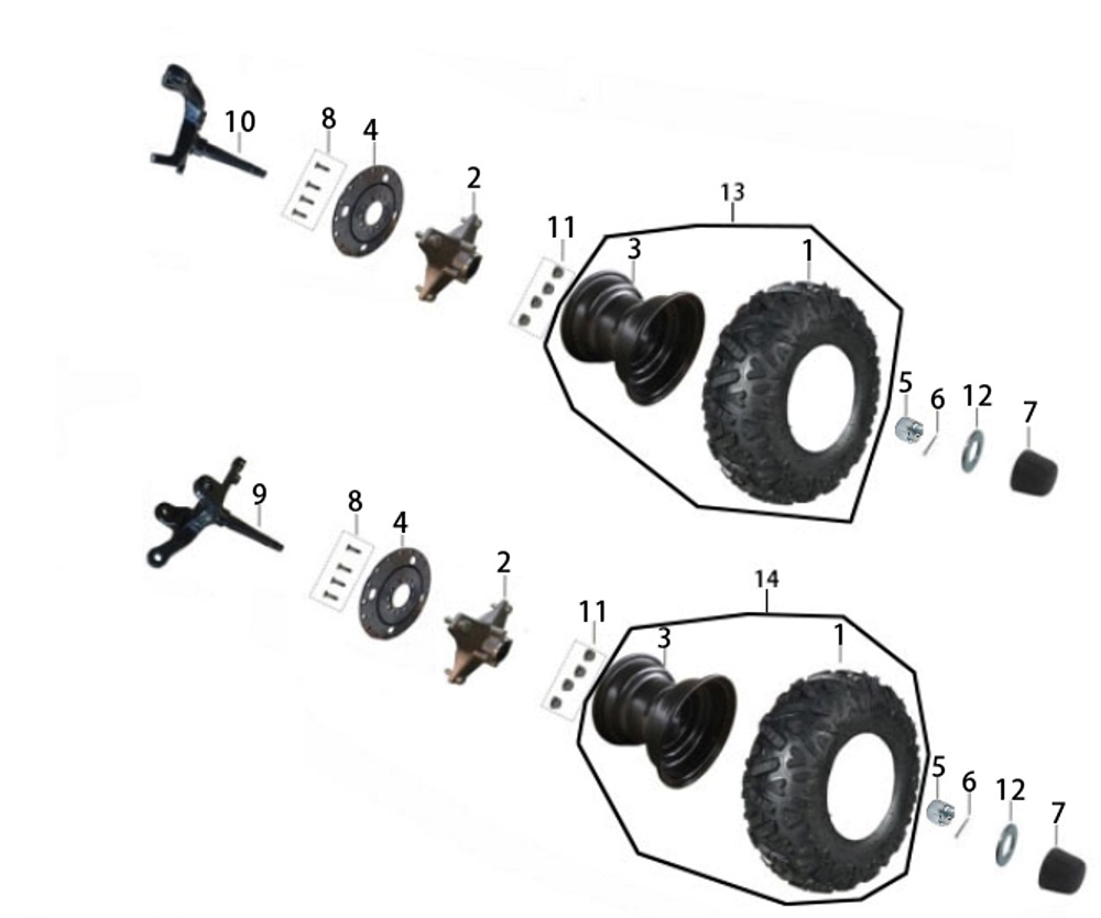 Переднее колесо