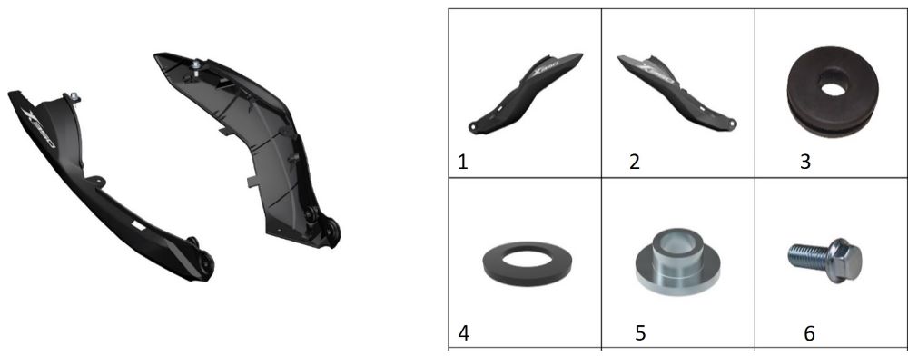 Облицовки задние боковые (черный цвет)
