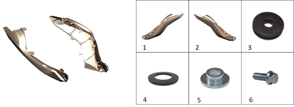 Облицовки задние боковые (золотой цвет)