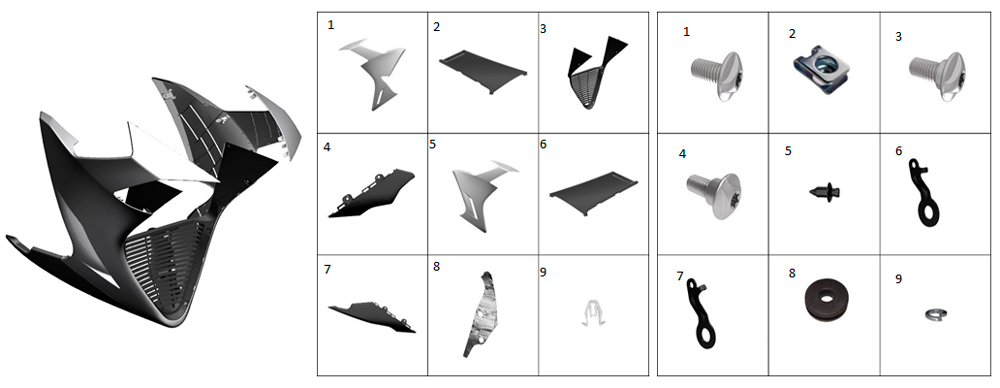 Декоративная панель радиатора (синяя наклейка)
