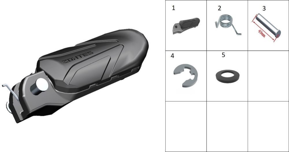 Передняя левая подножка в сборе