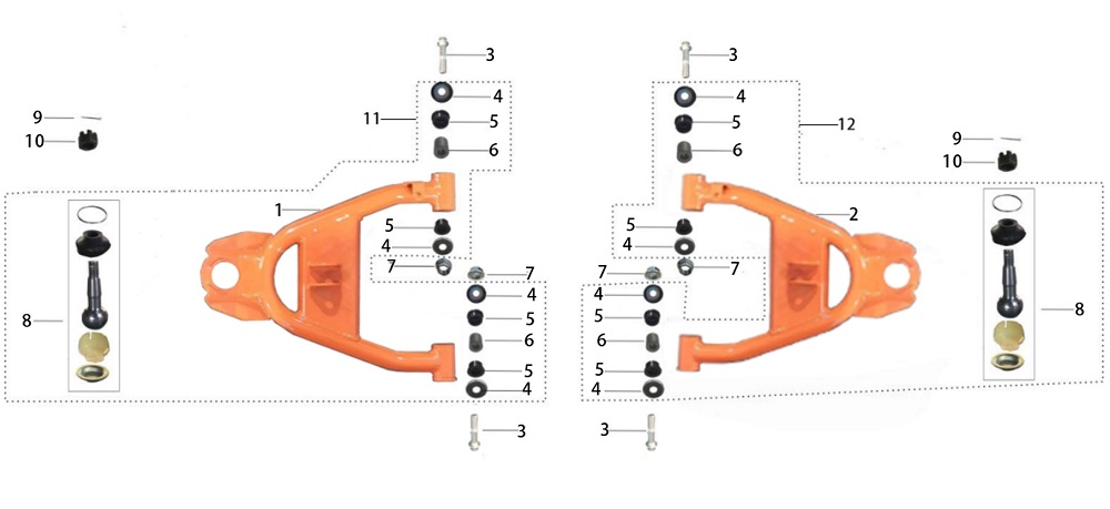 Рычаг подвески нижний