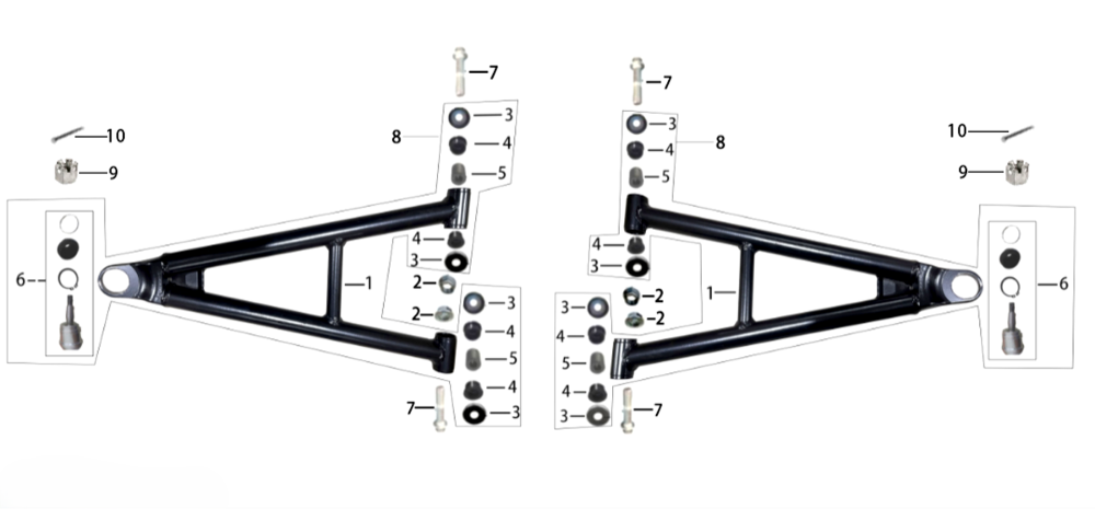 Рычаг передней подвески нижний