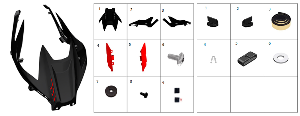 Накладка бака топливного верхняя (красная облицовка)