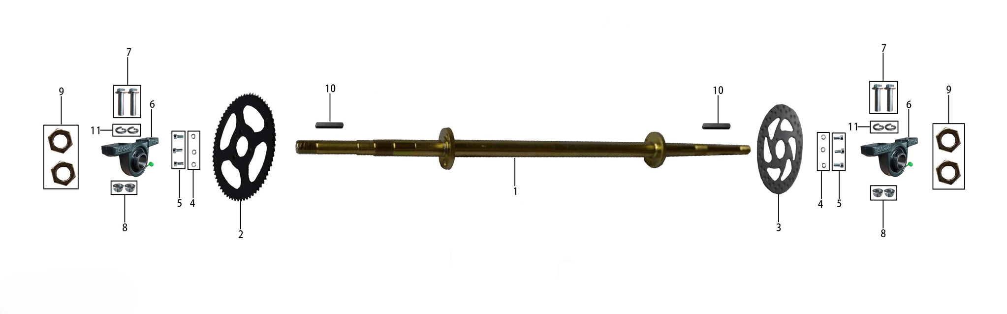 Ось задних колес