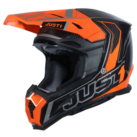Шлем кроссовый JUST1 J22 Carbon Fluo (карбон/Hi-Viz оранжевый/глянцевый, L, 1560035-880-8348)