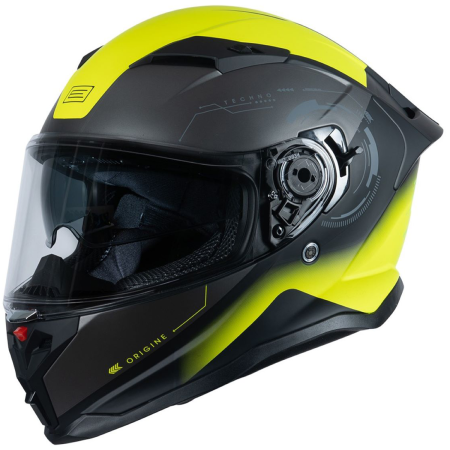 Шлем интеграл ORIGINE FORCE TECHNO (Hi-Vis желтый/черный матовый, XS, 1560035-597-6782)
