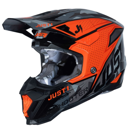 Шлем кроссовый JUST1 J40 SHOOTER (Hi-Vis оранжевый, L, 1560035-880-2852)