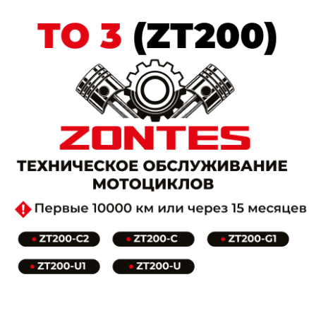 ТО-3 мотоциклов Zontes ZT200