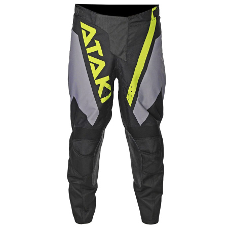 Брюки для мотокросса ATAKI Impact (черный/серый/Hi-Vis желтый, L, 6430427-714-9679)