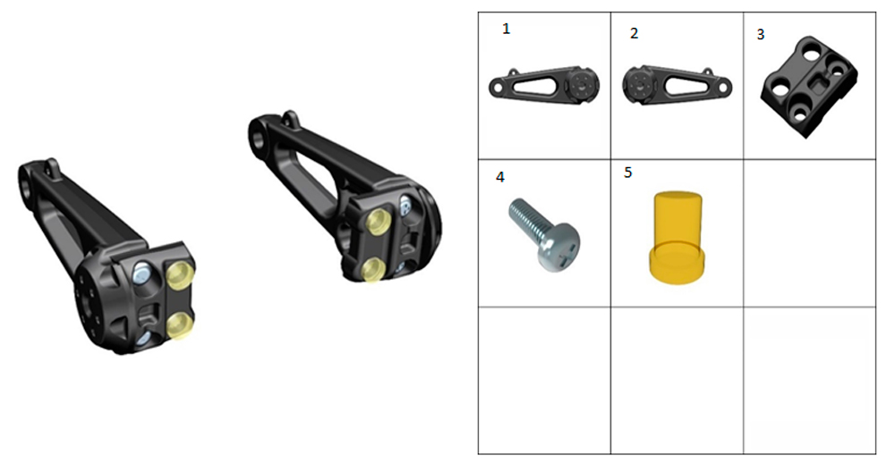 Рычаги  подъемного механизма ветрового стекла нижние