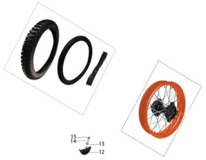 заднее колесо 14evo