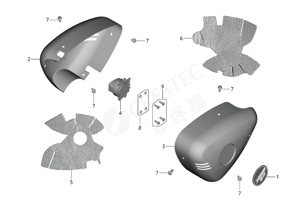 Накладки декоративные двигателя