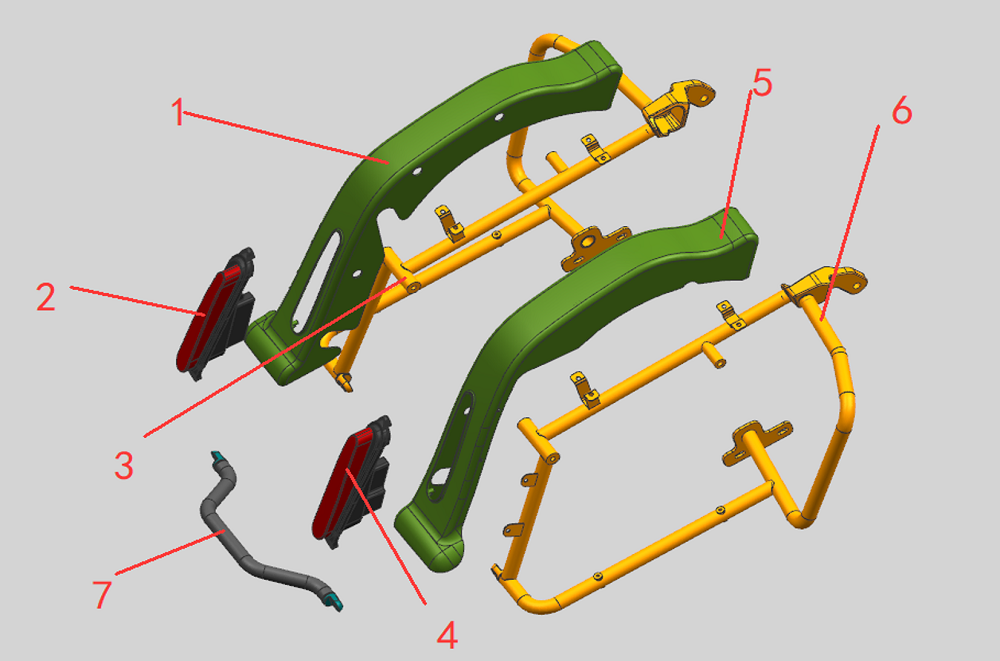 Кронштейны задних кофров