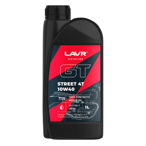 Масло моторное LAVR MOTO GT STREET 4T 10W40 (1 л) синт Ln7725