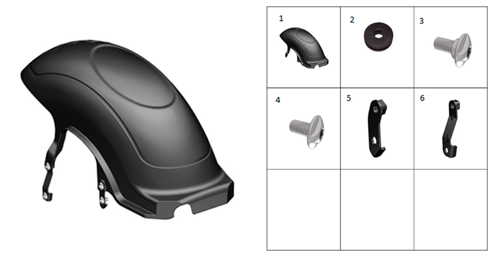 Подкрылок задний