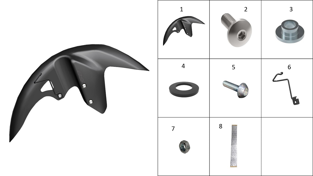 Крыло переднее (черный)