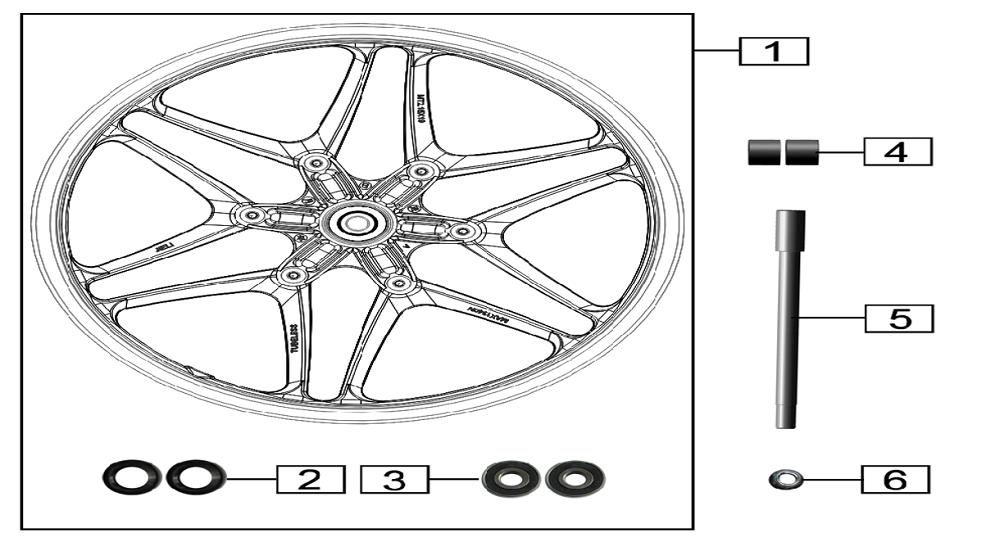 Переднее колесо (литой диск)