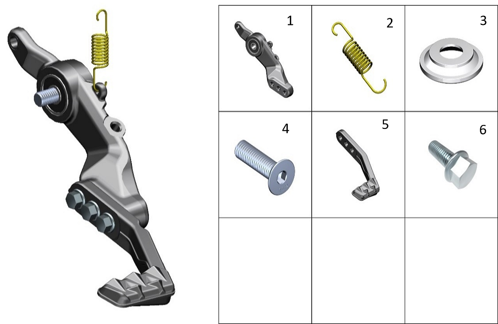 Лапка заднего тормоза
