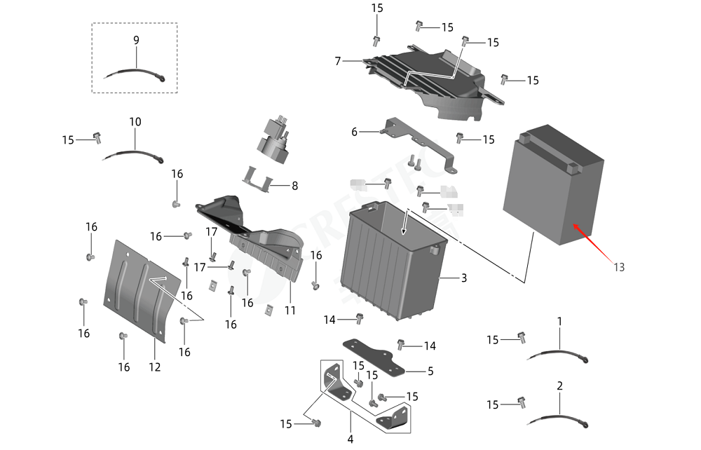 Ящик аккумуляторный