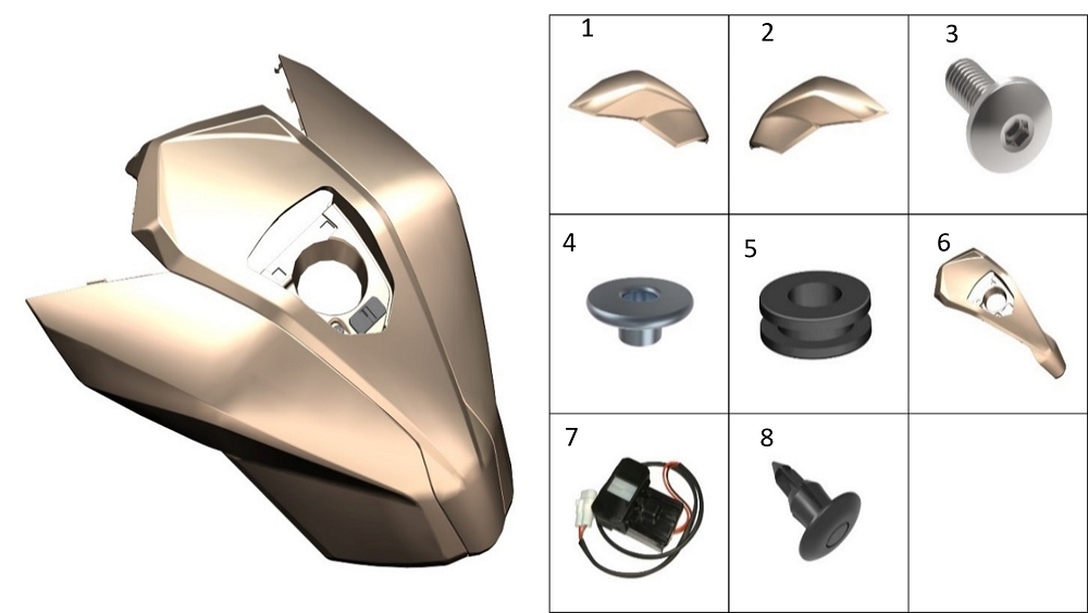Декоративная накладка топливного бака2