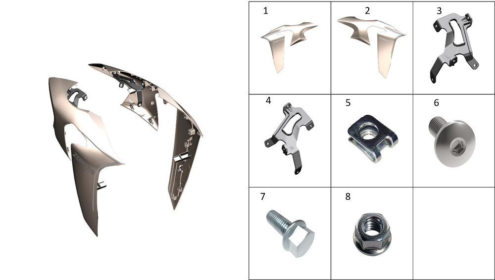 Накладка декоративная топливного бака(золото)