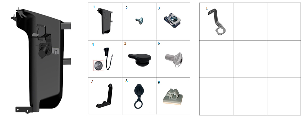 Облицовка бардачка левого