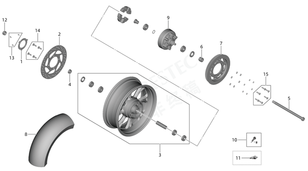 Колесо заднее