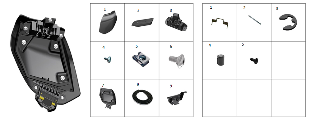 Крышка внешняя бардачка правого