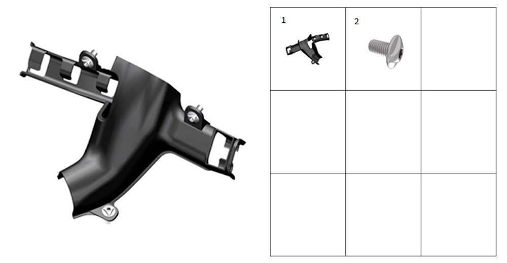 Монтажная коробка кронштейна пластика переднего