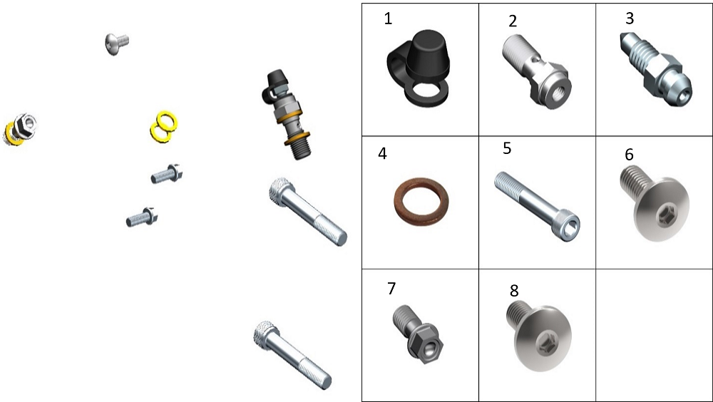 Крепеж тормозных шлангов