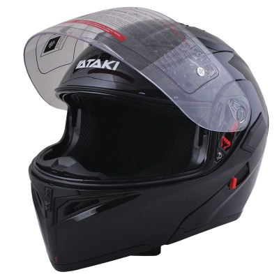 Шлем модуляр ATAKI JK902 Solid (черный глянцевый, S, 020229-598-5605)