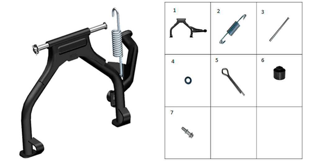 Подножка центральная