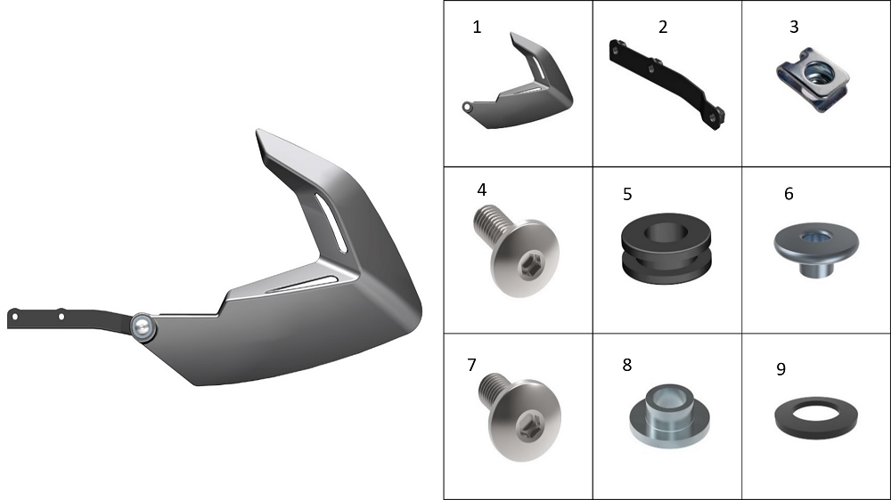 Правая часть нижнего обтекателя(матовый серый)