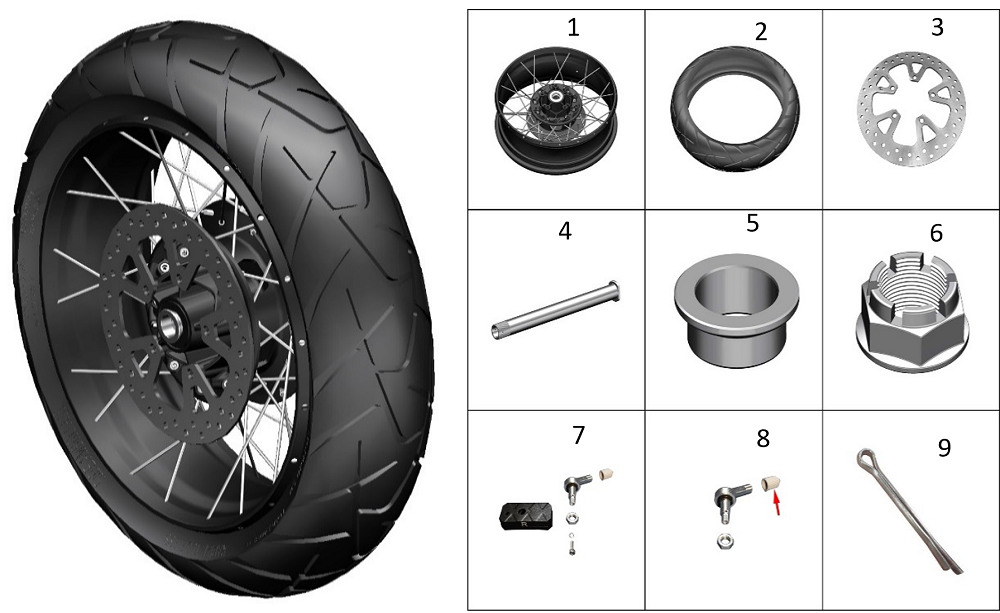 Колесо заднее спицованное