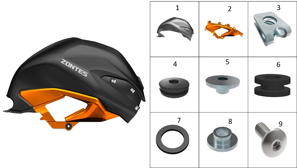Декоративная накладка топливного бака2