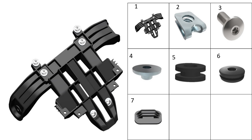 Задний кронштейн крепления топливного бака