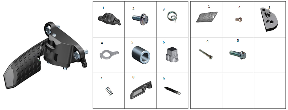Подножка задняя левая