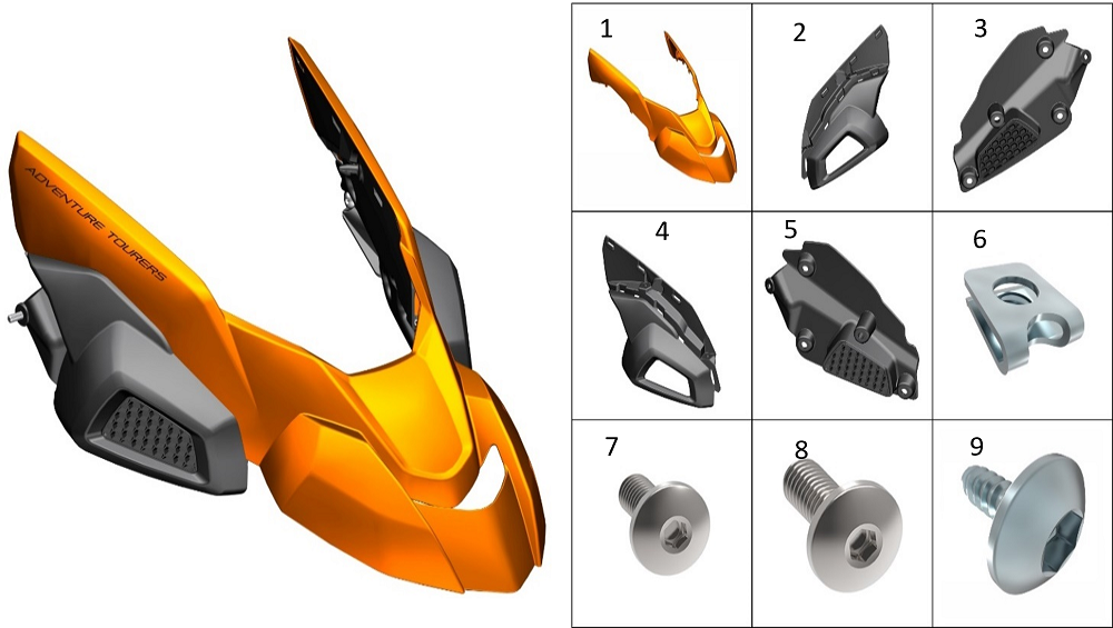 Крыло переднее верхнее