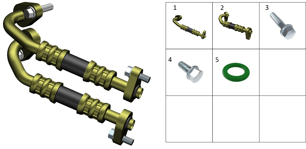 Патрубки маслоохладителя