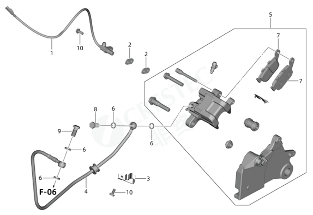 Суппорт тормозной задний